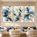 Blue Blossom with gold frame