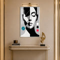 Monochrome Geometric Muse with silver frame