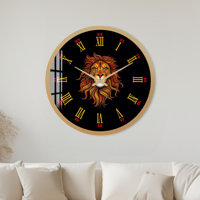 Regal Lion with gold frame