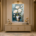 Ivory Magnolia Elegance with white frame