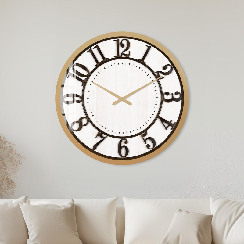 Vintage Bronze Numerals with gold frame
