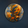 Golden Midnight Florals — tempered glass, ultra HD print, ready to hang