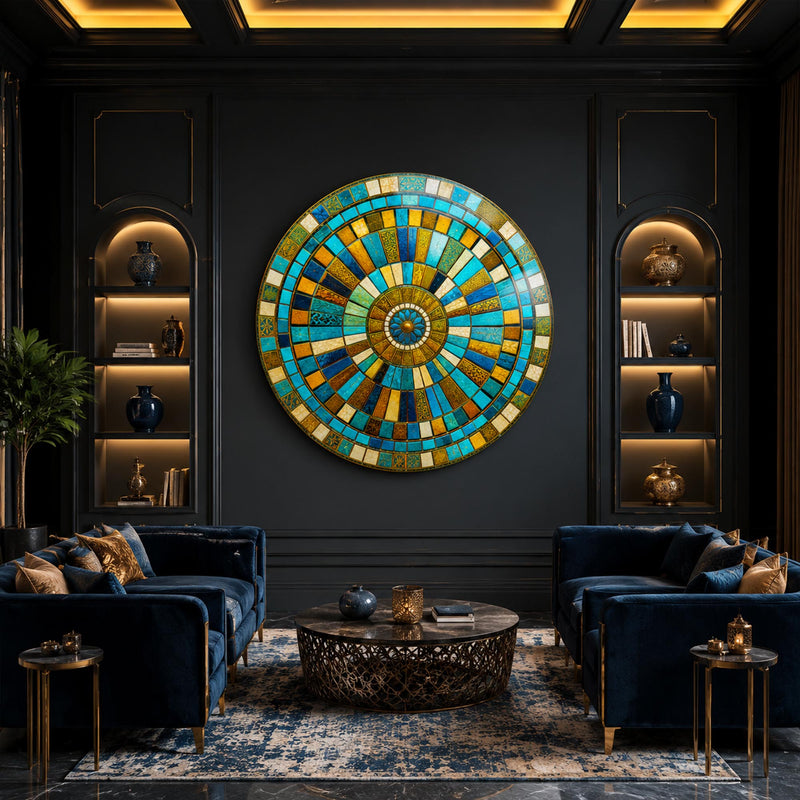 Turquoise Mosaic Mandala lifestyle view