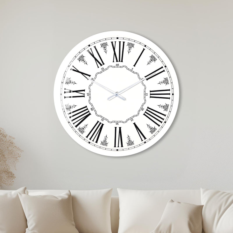 Classic Roman Numerals with white frame