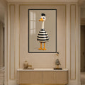 Striped Duck Character with black frame