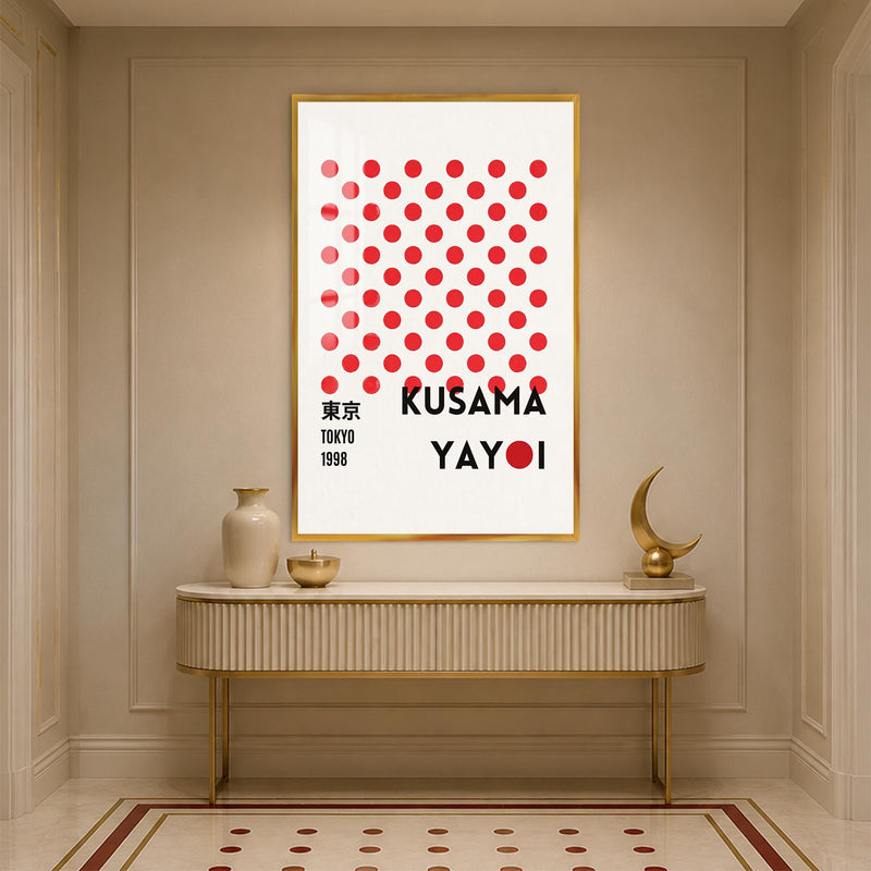 Kusama Tokyo Dots with gold frame
