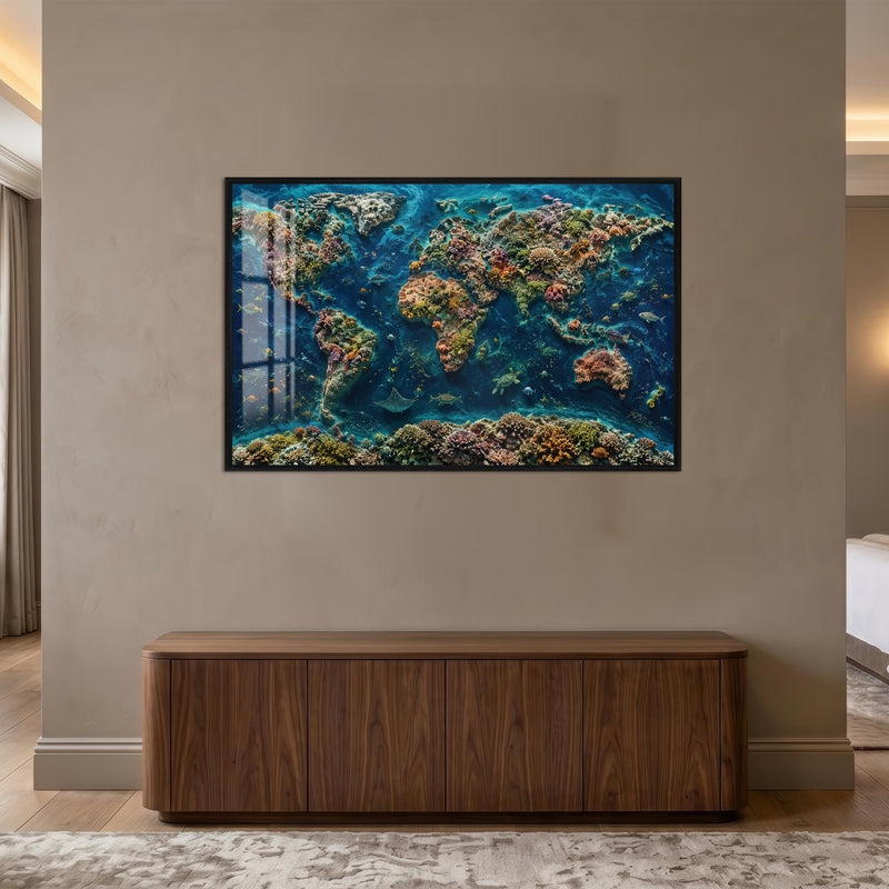 Coral Reef World Map lifestyle view