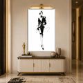 Monochrome Fashion Muse with white frame