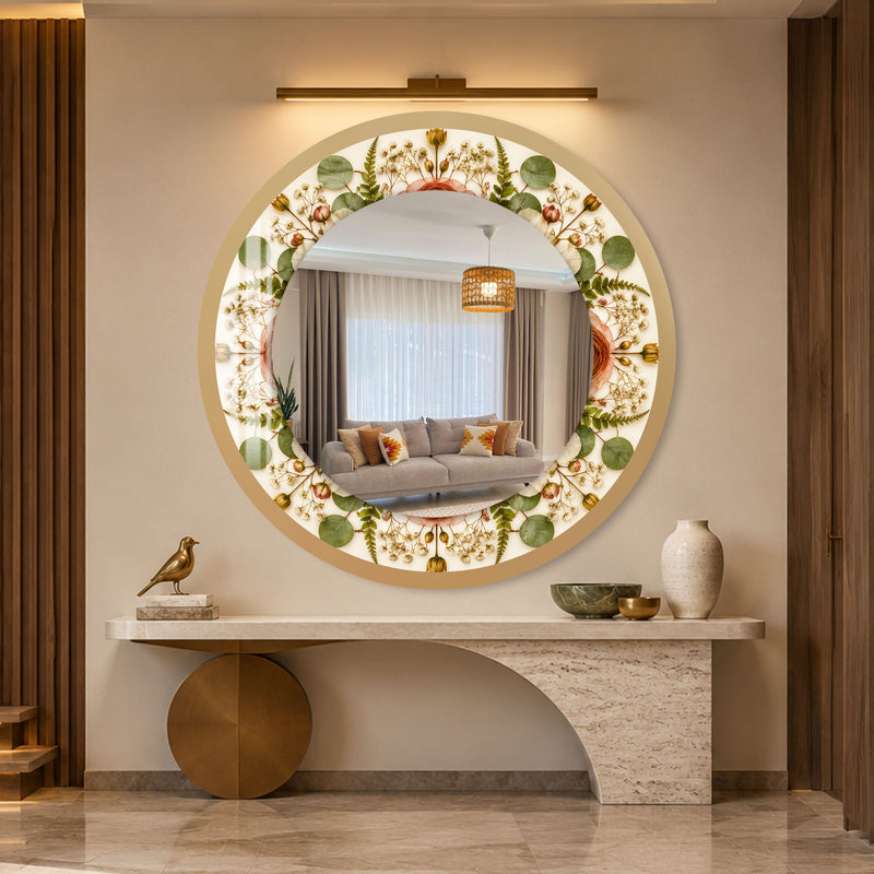 Pressed Botanical Wreath with gold frame