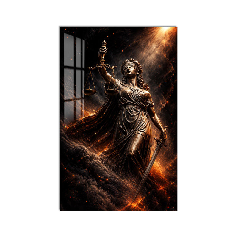 Fiery Lady Justice product shot on white background