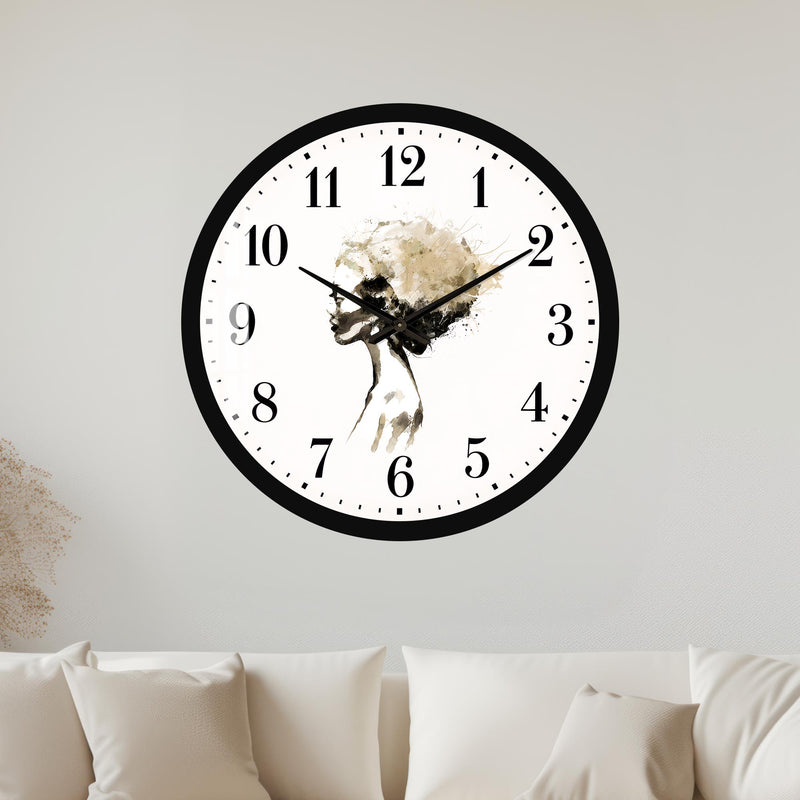 Abstract Afro Silhouette with black frame