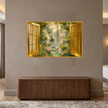Golden Paradise Falls with gold frame