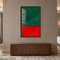 Emerald Crimson Divide with black frame