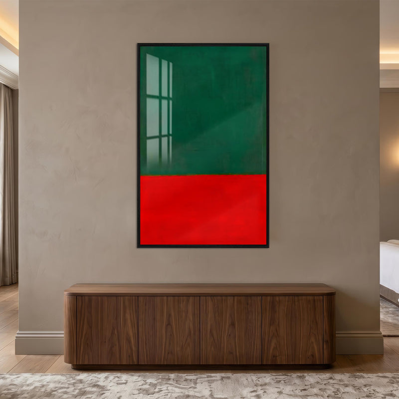 Emerald Crimson Divide with black frame