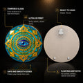 Golden Lotus Eye Mandala — tempered glass, ultra HD print, ready to hang
