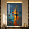Artronauts Glass Print Moonlit Regatta Glass Wall Art
