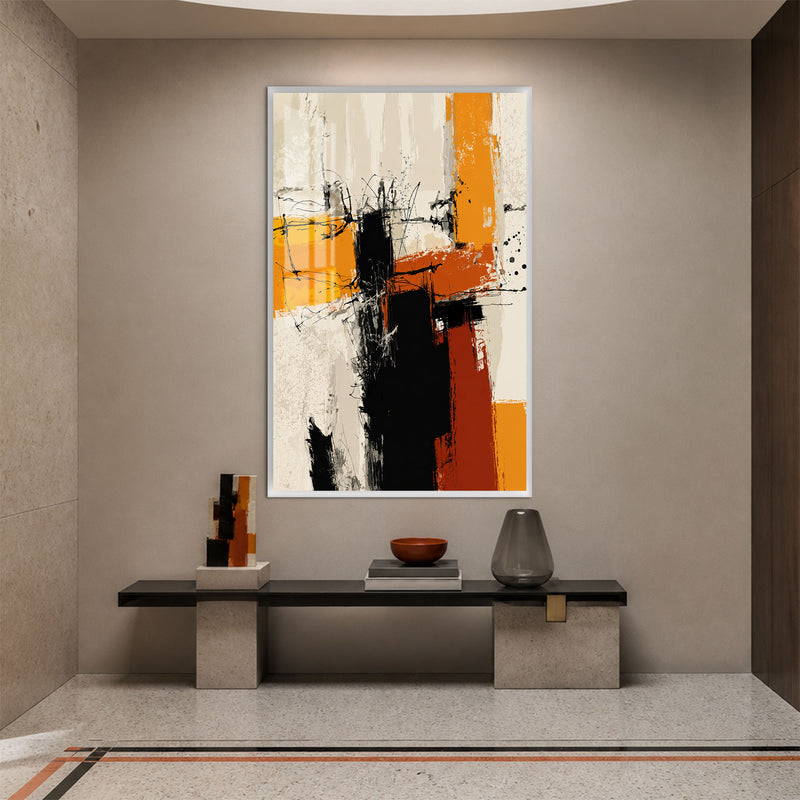 Urban Orange Crossroads with white frame