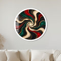Gilded Emerald Vortex with white frame