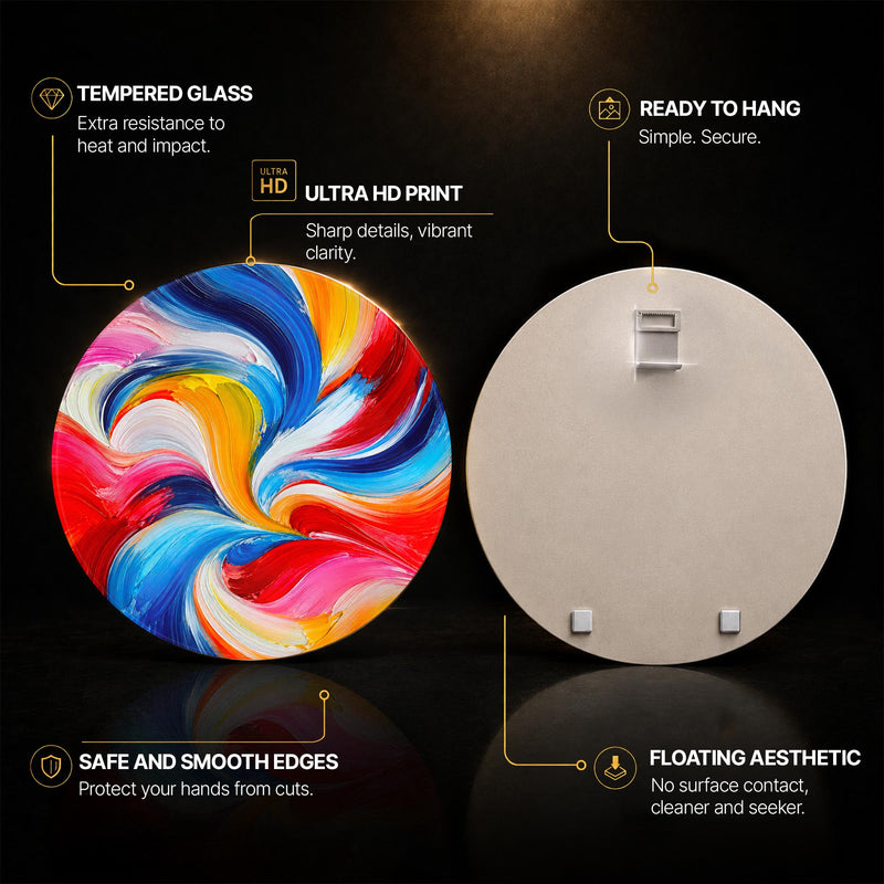 Chromatic Flow — tempered glass, ultra HD print, ready to hang