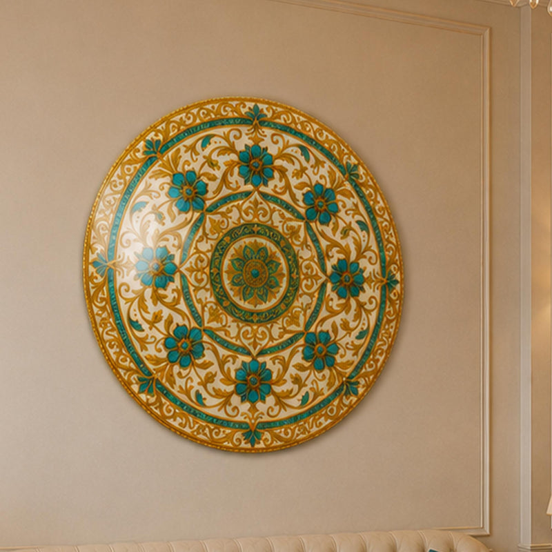 Turquoise Arabesque close-up angled detail