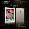 Kusama Sunflower Garden — tempered glass, ultra HD print, ready to hang