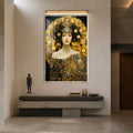 Artronauts Glass Print 12x18 cm | 4.7"x7.1" / Silver Golden Mosaic Muse Glass Wall Art