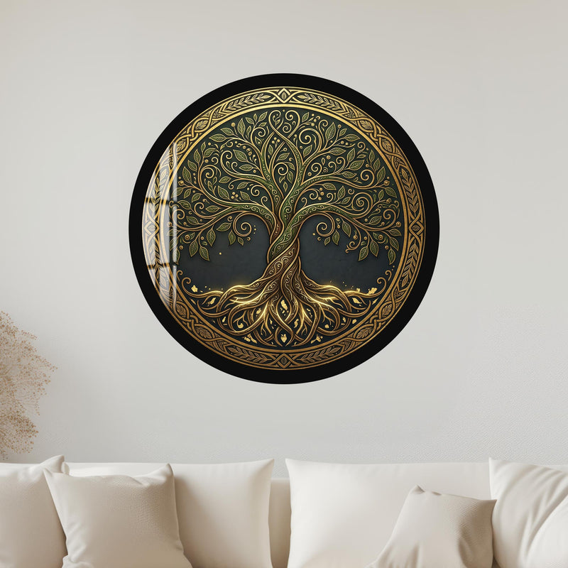 Celtic Gold Tree Of Life with black frame