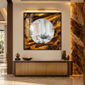Golden Amber Mosaic with gold frame