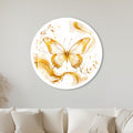 Golden Butterfly Elegance with white frame