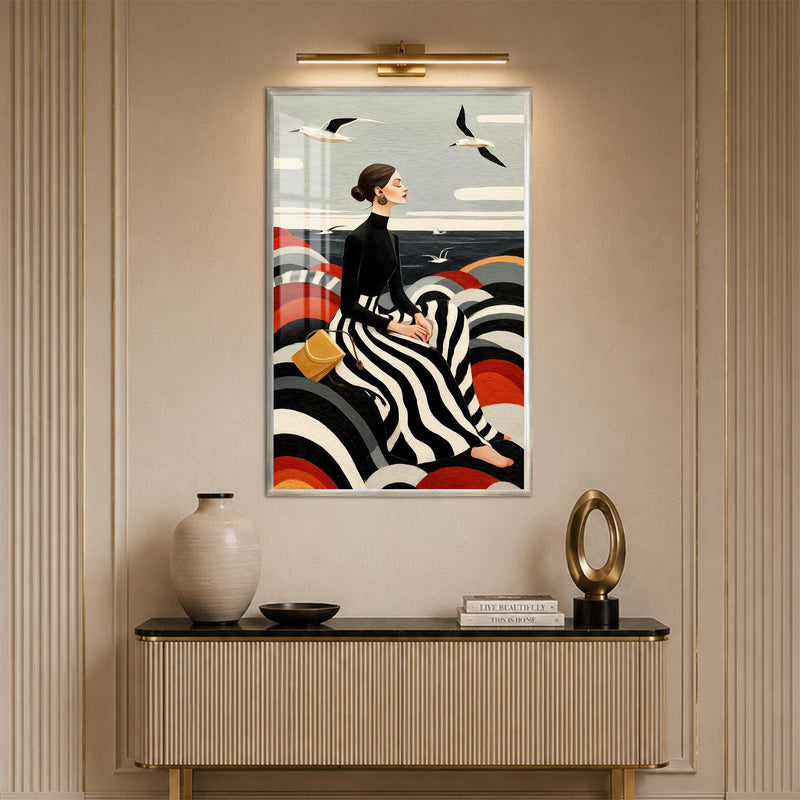 Seaside Serenity with silver frame