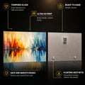 Fire and Ice Reflection — tempered glass, ultra HD print, ready to hang