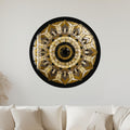 Art Deco Crystal Star Mosaic with black frame