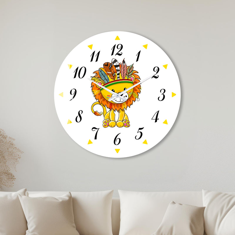 Boho Lion Cub with white frame