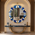 Sapphire Sunburst with gold frame