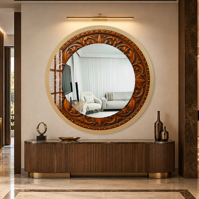 Ornate Carved Elegance with gold frame