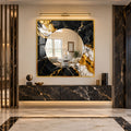Gilded Onyx Marble with black frame