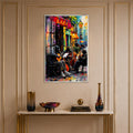 Jazz Street Corner with silver frame