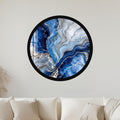 Sapphire Marble Flow with black frame