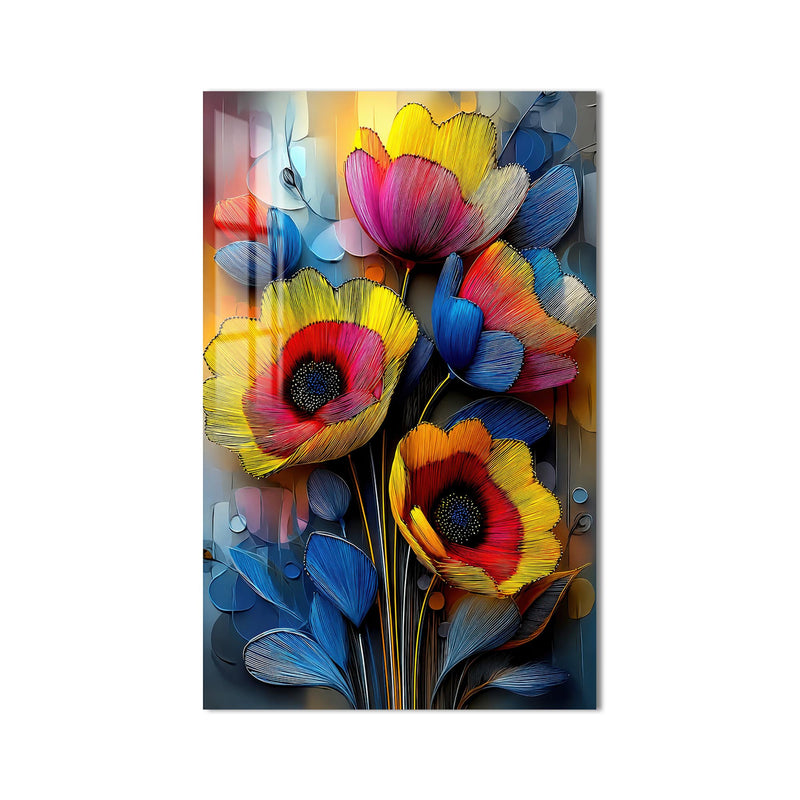 Vibrant Poppy Bouquet product shot on white background
