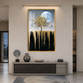 Moonlit Golden Tree with gold frame