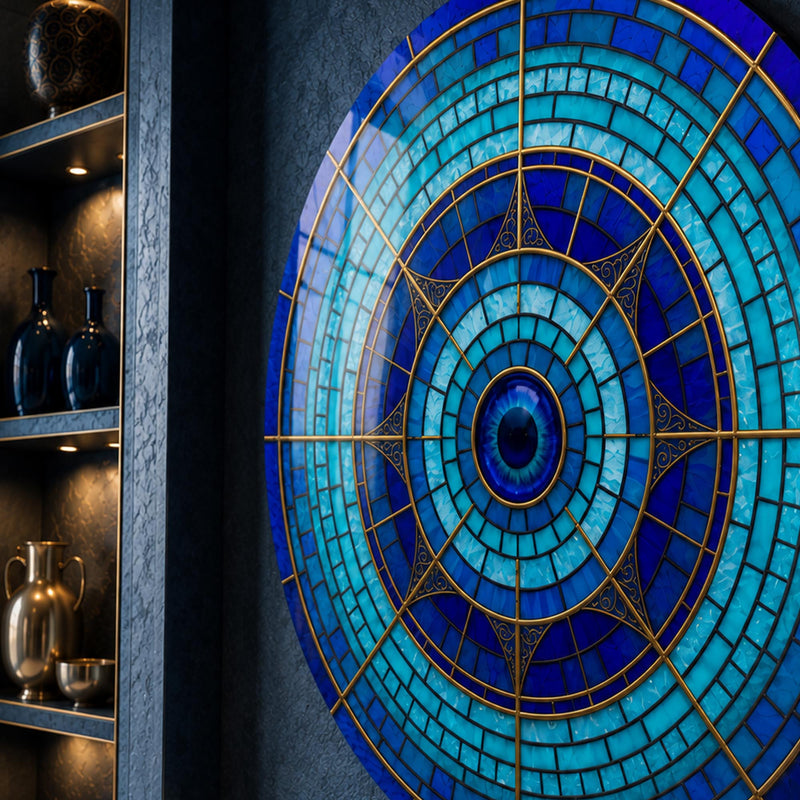 Blue Radial Evil Eye Dial lifestyle view