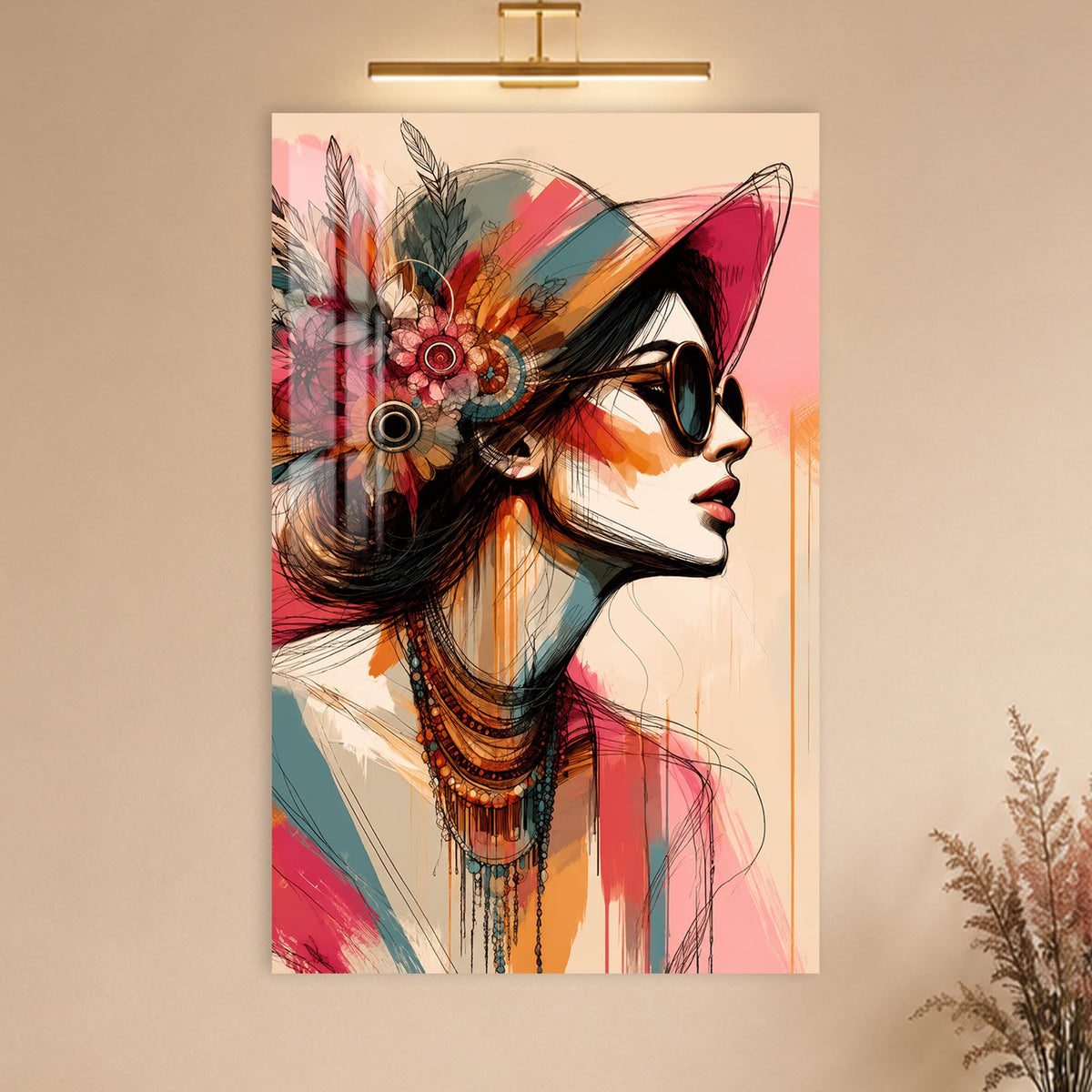Bohemian Summer Muse in a modern room