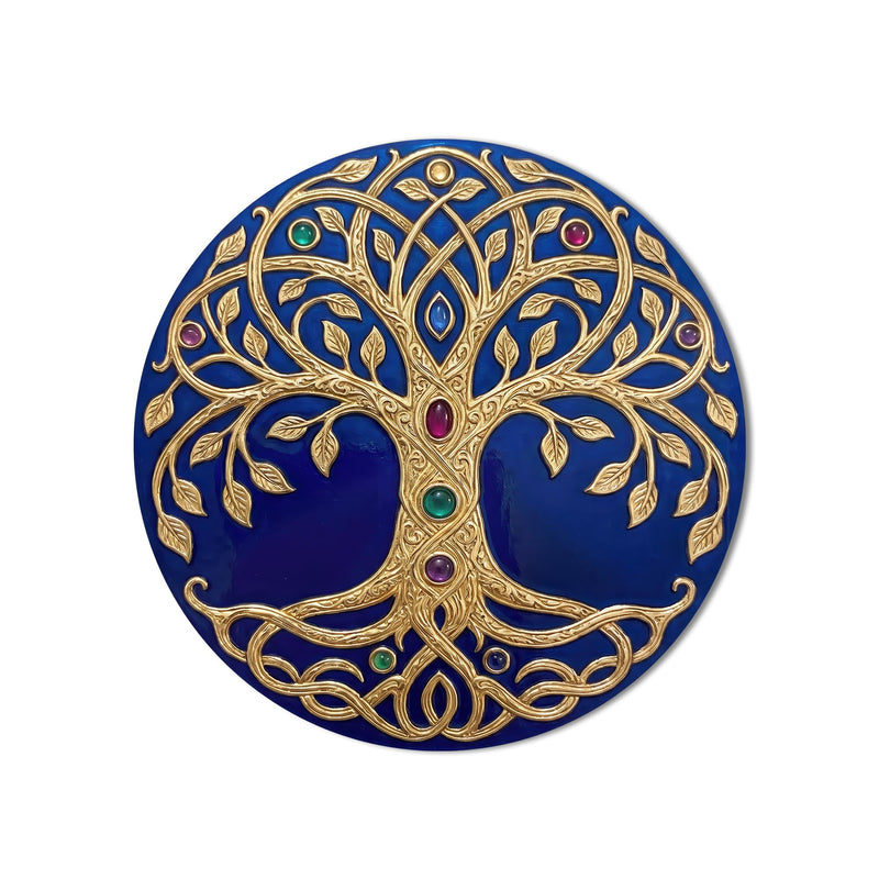 Sapphire Tree Of Life product shot on white background