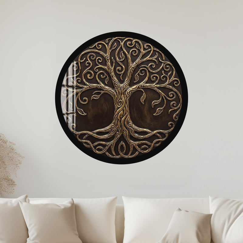 Bronze Relief Tree Of Life with black frame