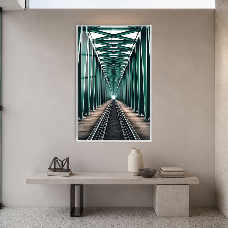 Emerald Railway Bridge with white frame