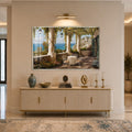 Amalfi Terrace View with silver frame
