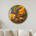 Golden Midnight Florals with black frame