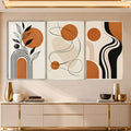 Terracotta Abstract with silver frame
