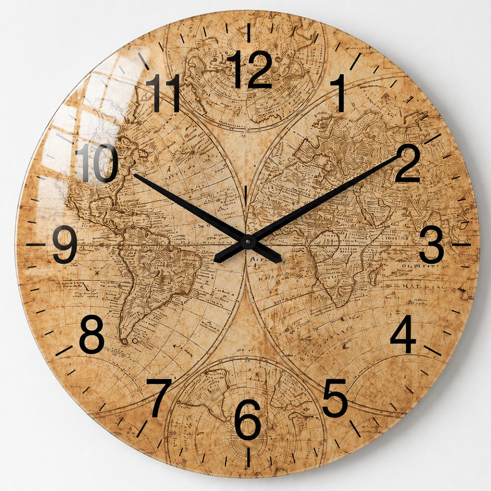 Vintage World Map lifestyle view