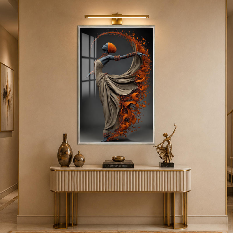 Ember Dance with silver frame